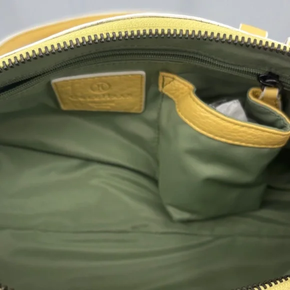 Cole Haan Village Pebble Leather Yellow Barrel Bag - Picture 5 of 8